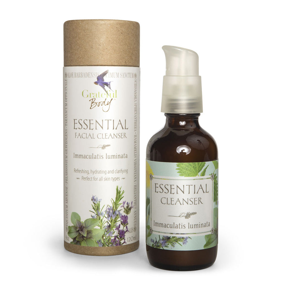 Essential Facial Cleanser Grateful Body organic exfoliating hydrating